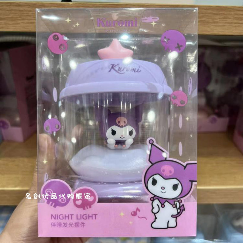 Kawaii Sanrio Accessories Kitty My Melody Cinnamoroll Cute Mini TV Model Bedroom Desktop Night Light Small Gifts For Girls Toys