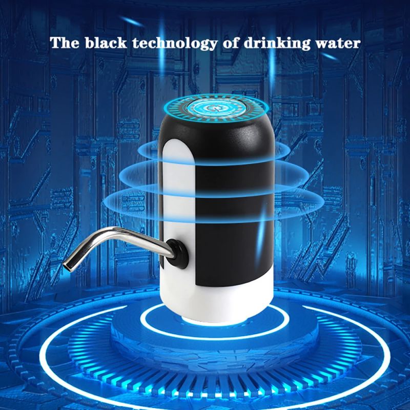 Wireless Water Dispenser High Pressure Electric Water Pump for Barreled Water Bottle LED Light USB Rechargeable Vacum Pump