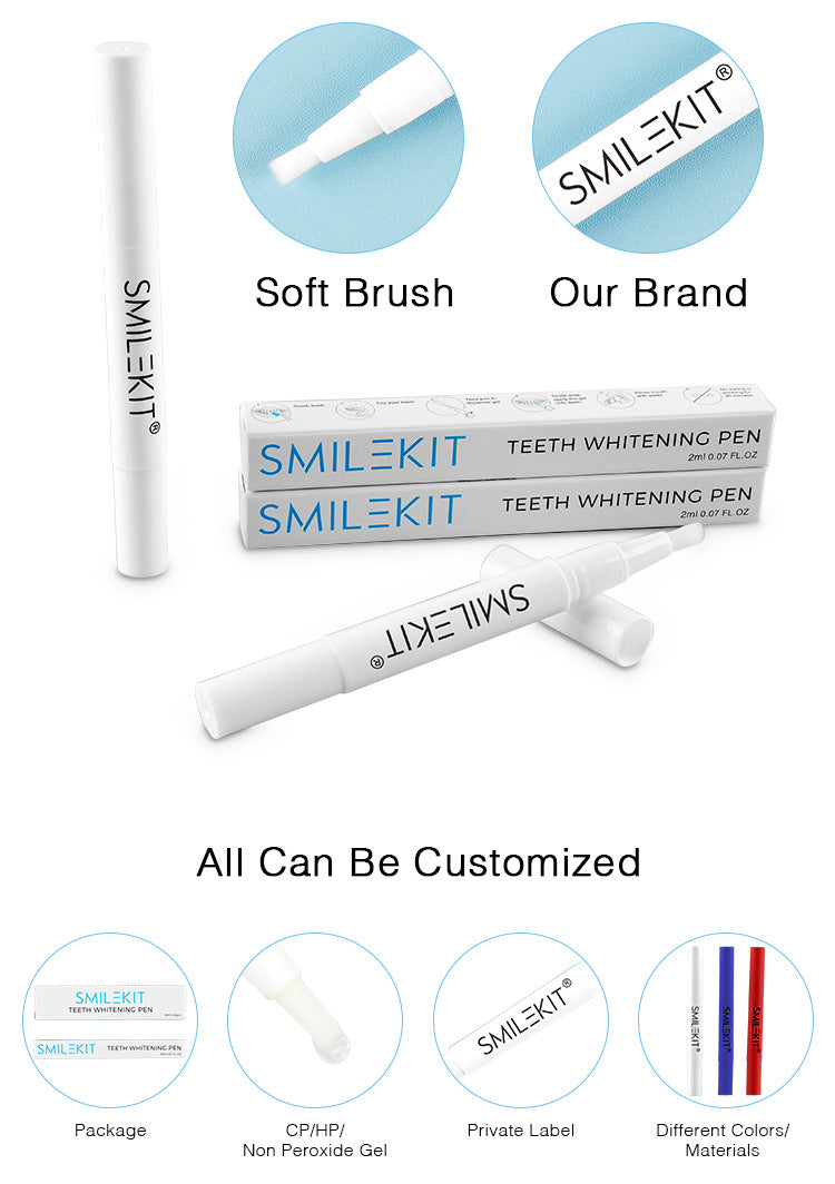 Teeth Whitening Gel Pen Oral Care Remove Stains Cleaning Tools Tooth Whitening Products Dental Supplies SMILEKIT