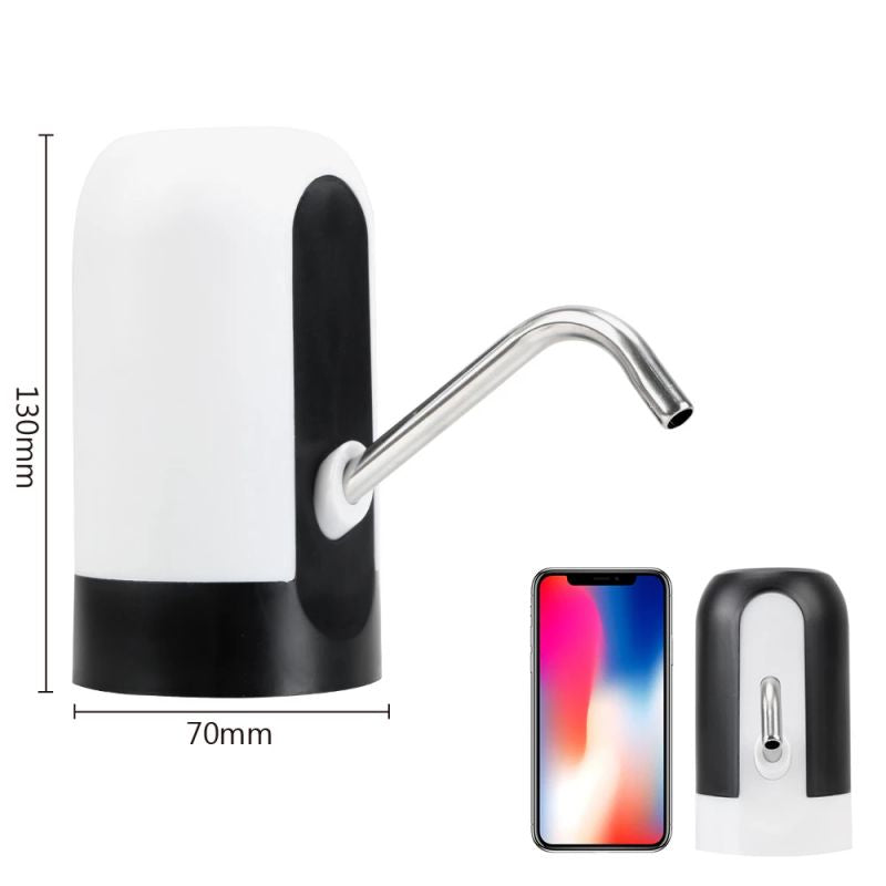 Wireless Water Dispenser High Pressure Electric Water Pump for Barreled Water Bottle LED Light USB Rechargeable Vacum Pump