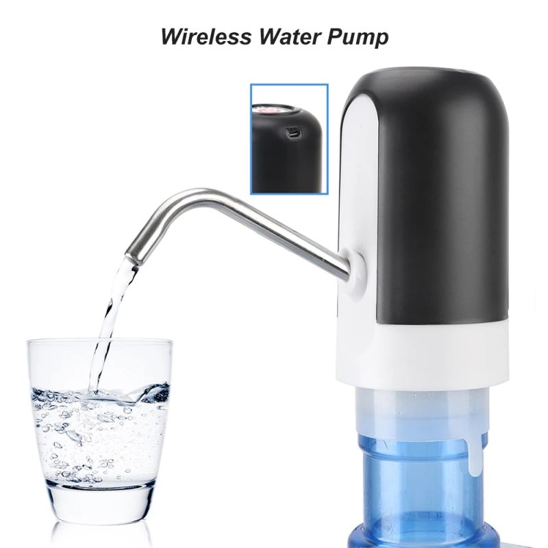 Wireless Water Dispenser High Pressure Electric Water Pump for Barreled Water Bottle LED Light USB Rechargeable Vacum Pump