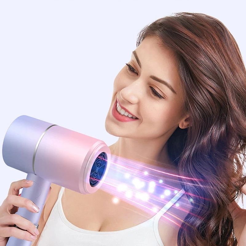 Electric Hair Dryer High Power Blue Light Negative Ion Constant Temperature Ultra Quiet Hot and Cold Wind Hair Dryer