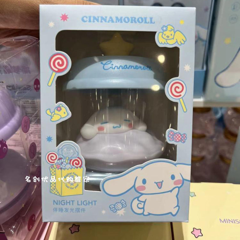 Kawaii Sanrio Accessories Kitty My Melody Cinnamoroll Cute Mini TV Model Bedroom Desktop Night Light Small Gifts For Girls Toys
