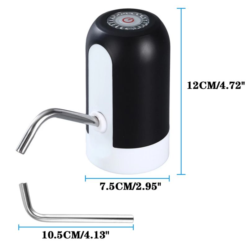 Wireless Water Dispenser High Pressure Electric Water Pump for Barreled Water Bottle LED Light USB Rechargeable Vacum Pump