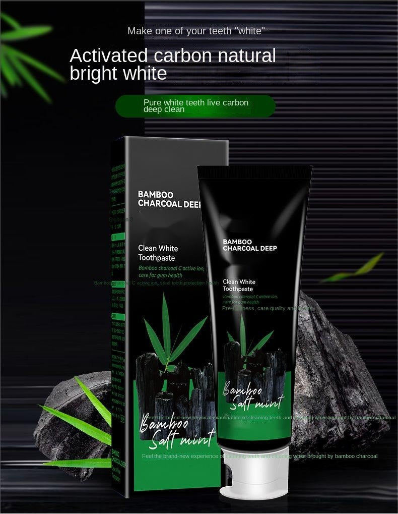 Bamboo Charco Tootjpaste Refreshing mint flavor Oral Hygiene Cleaning Remove tooth Stains Teeth Whitening Black Toothpaste