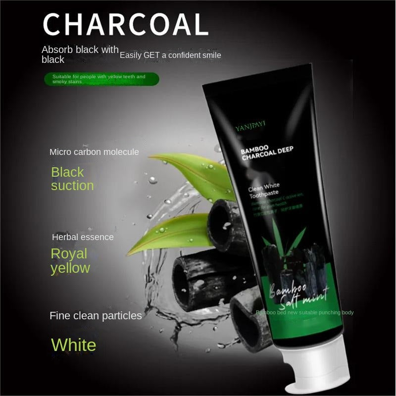 Bamboo Charco Tootjpaste Refreshing mint flavor Oral Hygiene Cleaning Remove tooth Stains Teeth Whitening Black Toothpaste