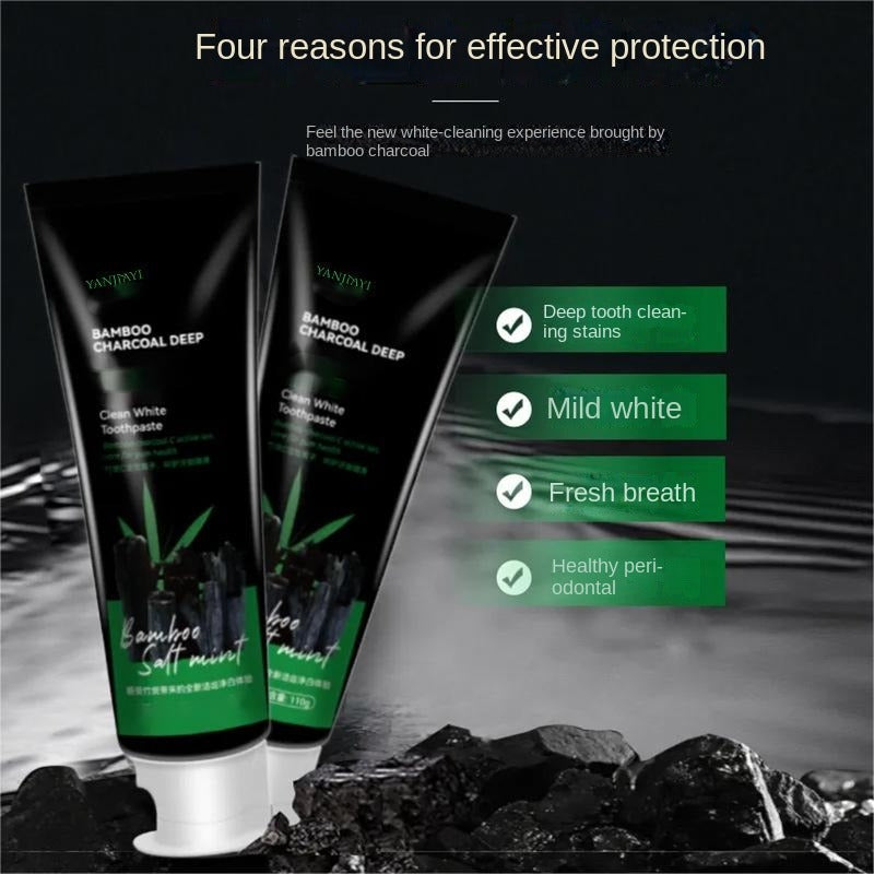 Bamboo Charco Tootjpaste Refreshing mint flavor Oral Hygiene Cleaning Remove tooth Stains Teeth Whitening Black Toothpaste