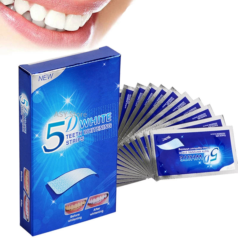 14PCS Teeth Whitening Strips Mint Scented Teeth Cleaning Gel Bleaching Tape Tooth Whitener Oral Care Dental Hygiene Bright-Strip